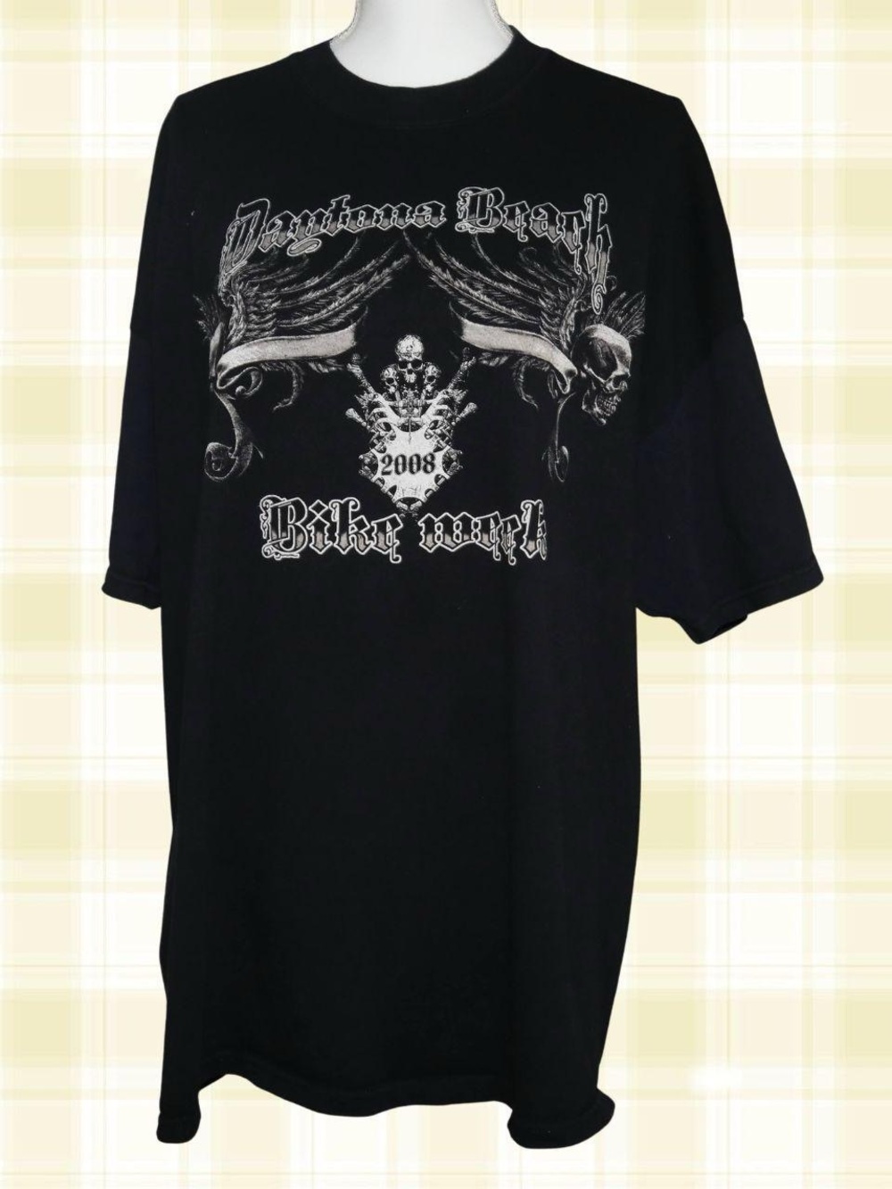 Daytona Beach Bike Week 2008 Black Graphic Tee